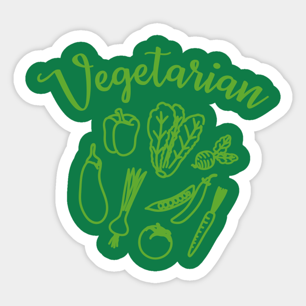 Vegetarian Vegetarian Sticker TeePublic